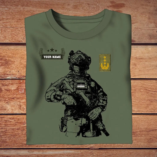 Personalized Germany Soldier/ Veteran With Name And Rank T-shirt 3D Printed - 3009230001