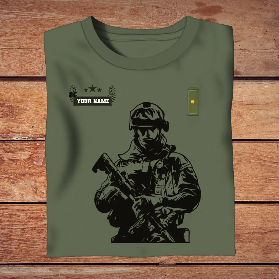 Personalized Finland Soldier/ Veteran With Name And Rank T-shirt 3D Printed - 0210230001