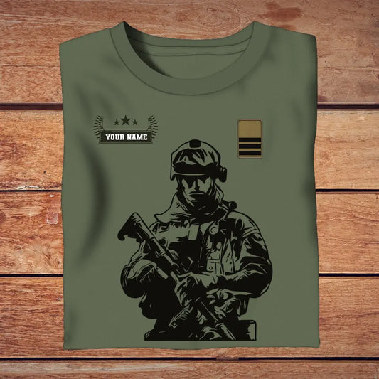 Personalized Swiss Soldier/ Veteran With Name And Rank T-shirt 3D Printed - 16962048