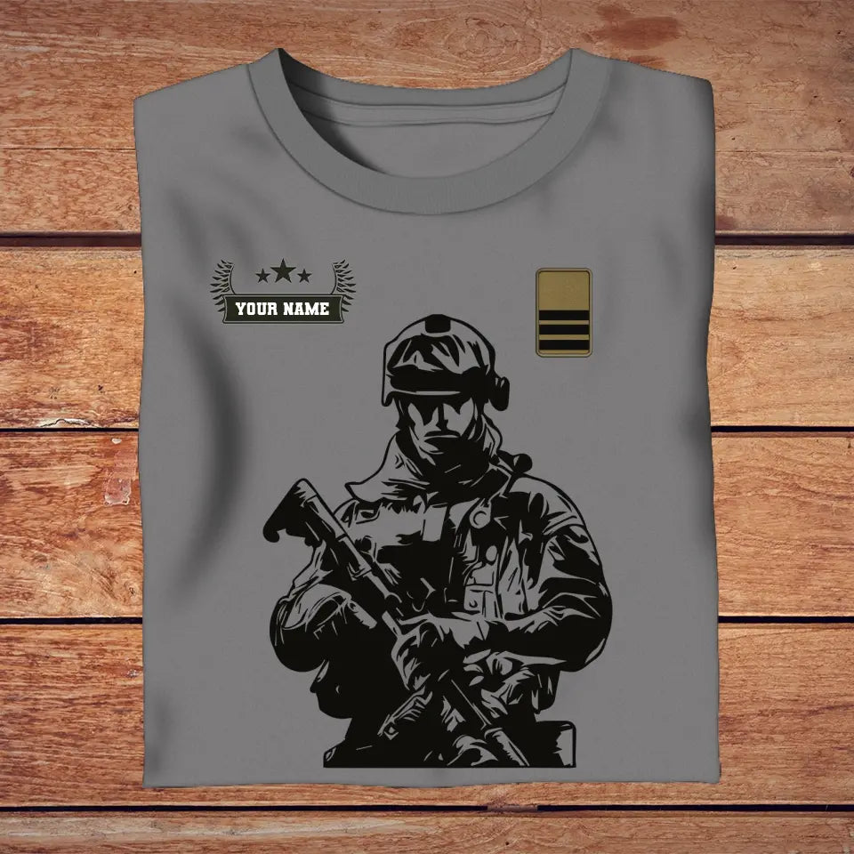 Personalized Swiss Soldier/ Veteran With Name And Rank T-shirt 3D Printed - 16962048
