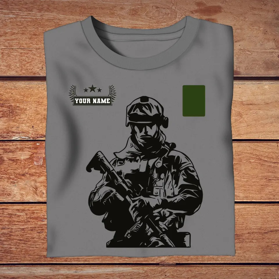Personalized Netherlands Soldier/ Veteran With Name And Rank T-shirt 3D Printed - 0210230001