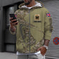 Personalized UK Soldier/ Veteran Camo With Name And Rank Hoodie 3D Printed - 0410230005