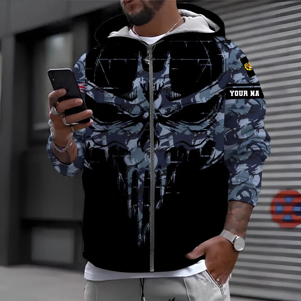 Personalized UK Soldier/ Veteran Camo With Name And Rank Hoodie 3D Printed - 1696377612