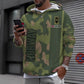 Personalisierter Kapuzenpullover mit Camouflage-Muster für norwegische Soldaten/Veteranen mit Namen und Rang – 0310230017