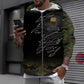 Sweat à capuche personnalisé avec nom et grade de soldat/vétéran suisse - 1696291208