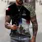 Personalized France Soldier/ Veteran Camo With Name And Rank T-shirt 3D Printed - 0310230006