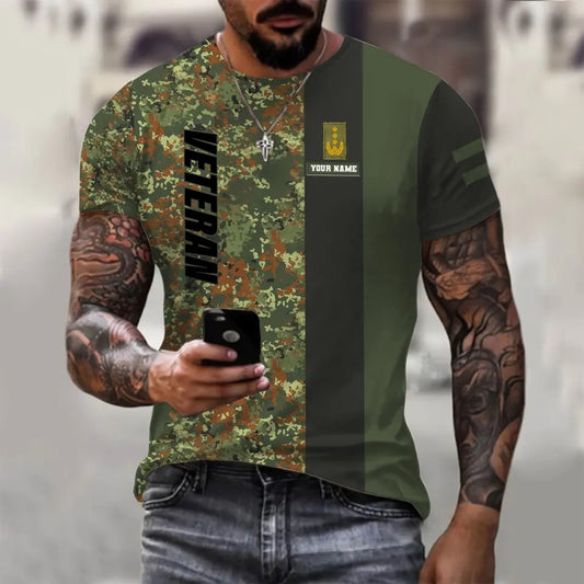 Personalized Germany Soldier/ Veteran Camo With Name And Rank T-shirt 3D Printed - 0610230002