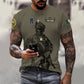 Personalized Ireland Soldier/ Veteran Camo With Name And Rank T-shirt 3D Printed - 0910230001