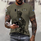 Personalized Finland Soldier/ Veteran Camo With Name And Rank T-shirt 3D Printed - 16968096