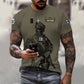 Personalized Finland Soldier/ Veteran Camo With Name And Rank T-shirt 3D Printed - 0910230001