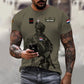 Personalized Netherlands Soldier/ Veteran Camo With Name And Rank T-shirt 3D Printed - 0910230001