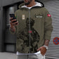 Personalized Denmark Soldier/ Veteran Camo With Name And Rank Hoodie - 0910230001