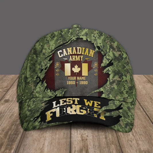 Personalized Rank And Name Canadian Soldier/Veterans Camo Baseball Cap Grumpy Veteran - 1210230001