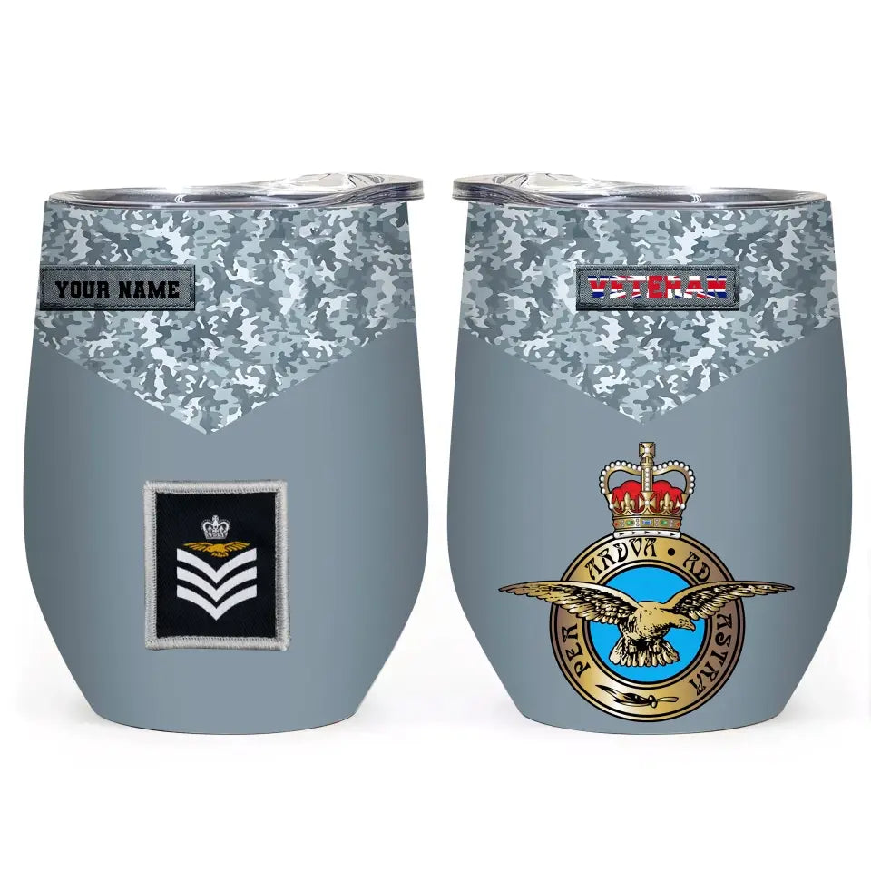 Personalized United Kingdom Veteran/ Soldier With Rank  Camo Tumbler All Over Printed - 1706832017