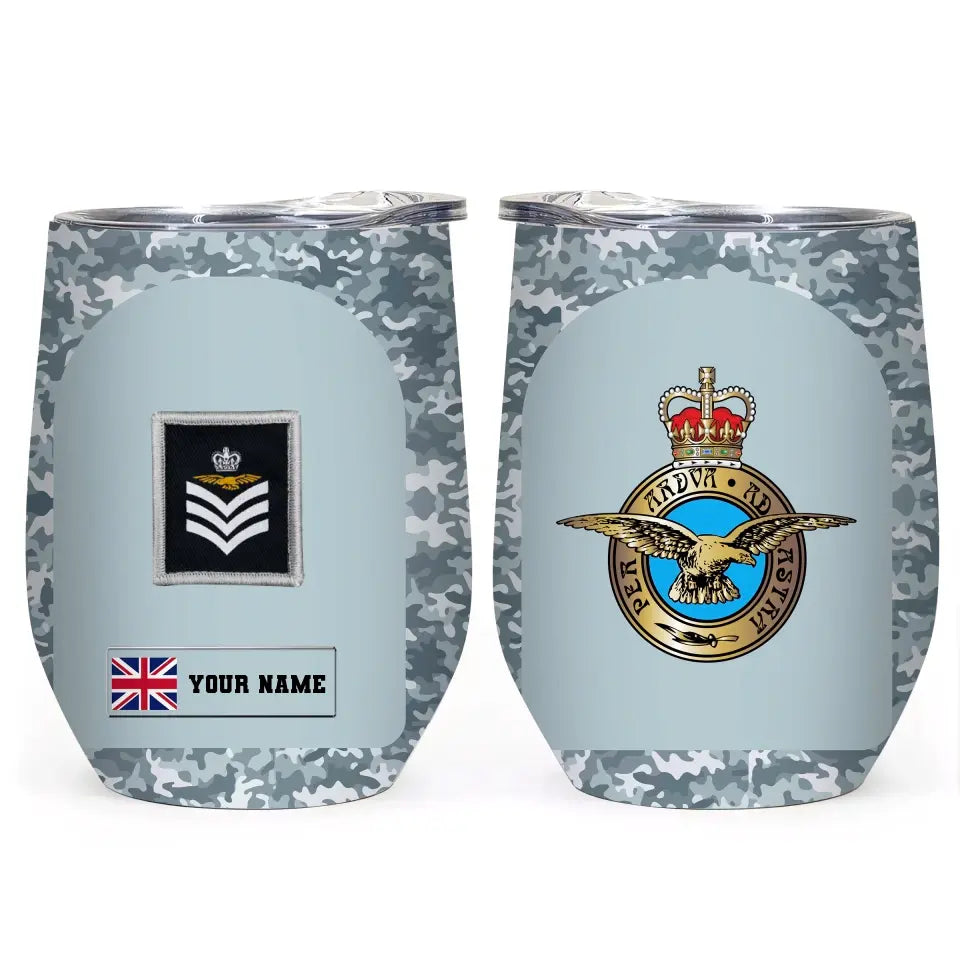 Personalized United Kingdom Veteran/ Soldier With Rank And Name Camo Tumbler All Over Printed - 17068320
