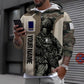 Personalized France Soldier/ Veteran Camo With Name And Rank Hoodie 3D Printed - 0410230001