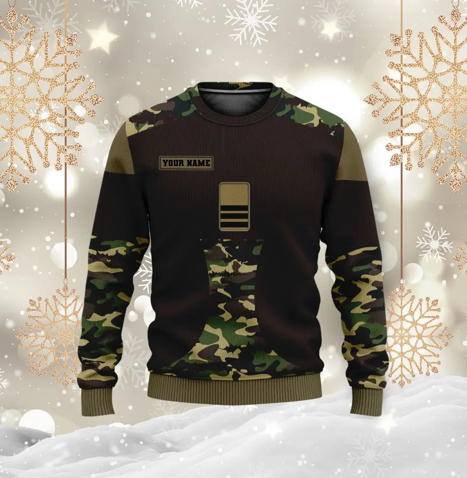 Sweat à capuche personnalisé avec nom et grade de soldat/vétéran suisse - 1696291202