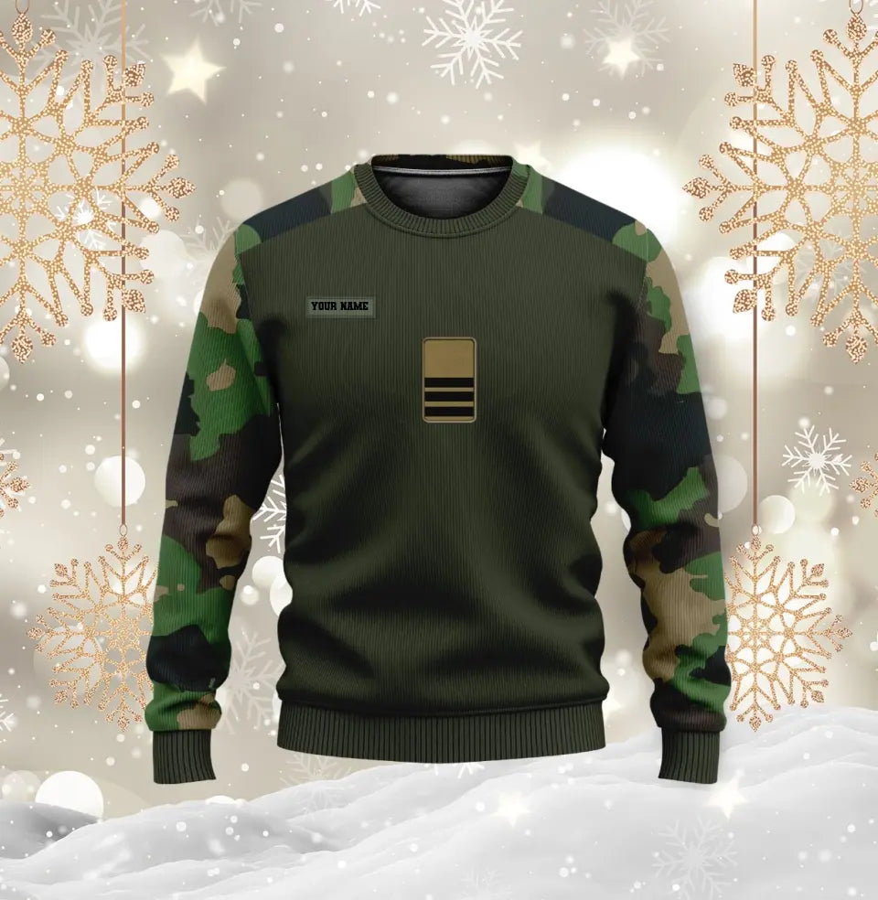 Sweat à capuche personnalisé avec nom et grade de soldat/vétéran suisse - 1696291204
