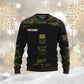 Sweat à capuche personnalisé avec nom et grade de soldat/vétéran suisse - 1696291205