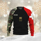 Sweat à capuche personnalisé avec nom et grade de soldat/vétéran suisse - 1696291206