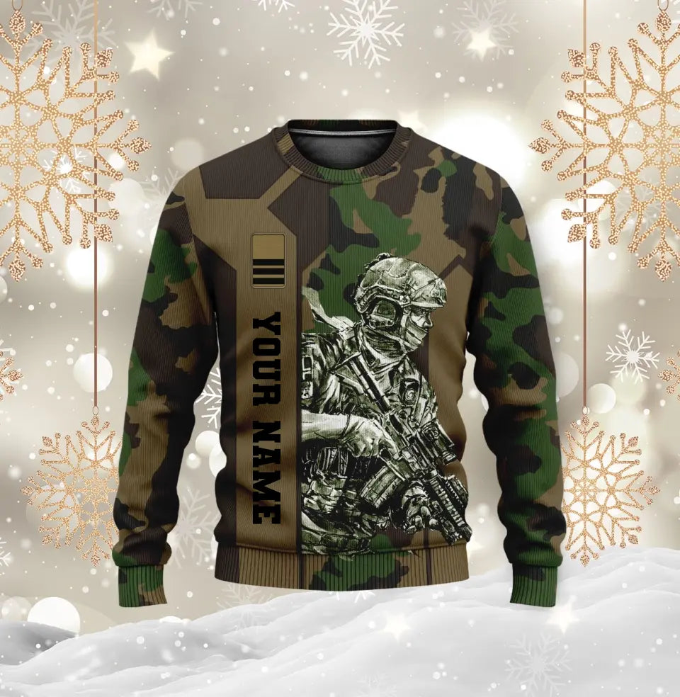Personalized Swiss Soldier/ Veteran Camo With Name And Rank Hoodie - 0310230010