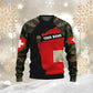Personalized Swiss Soldier/ Veteran Camo With Name And Rank Hoodie - 0310230018