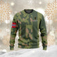 Personalisierter Kapuzenpullover mit Camouflage-Muster für norwegische Soldaten/Veteranen mit Namen und Rang – 0310230017