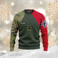 Personalized Norway Soldier/ Veteran Camo With Name And Rank Hoodie - 0310230019