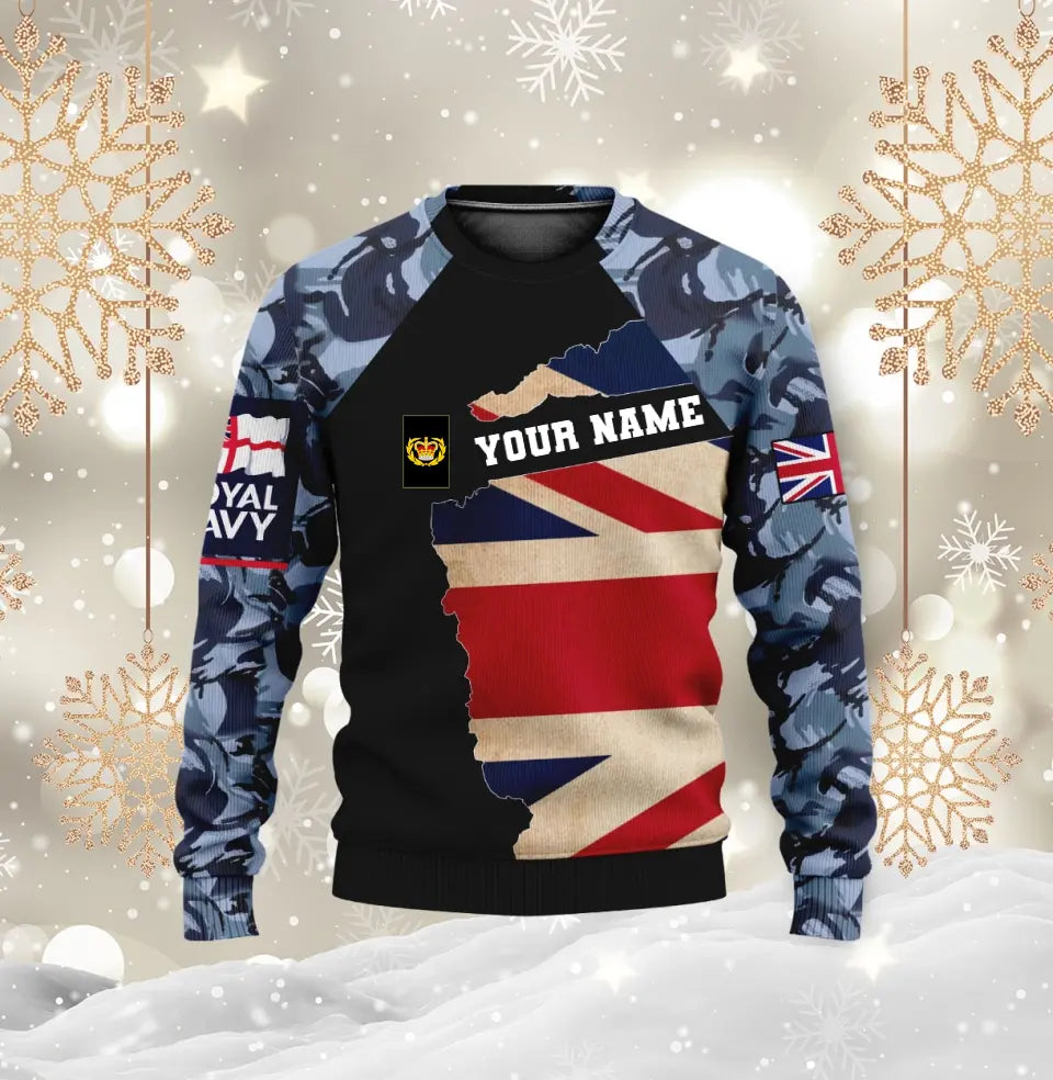 Personalized UK Soldier/ Veteran Camo With Name And Rank Hoodie 3D Printed - 04102300011