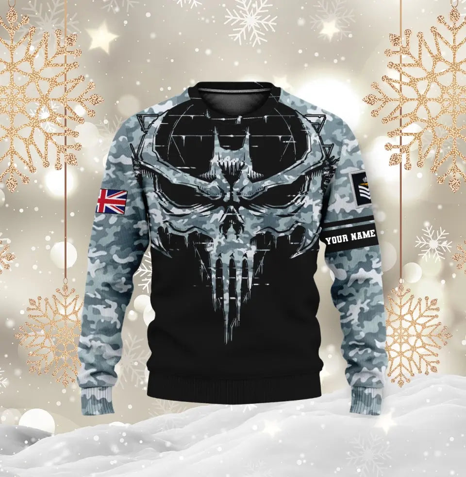 Personalized UK Soldier/ Veteran Camo With Name And Rank Hoodie 3D Printed - 1696377612