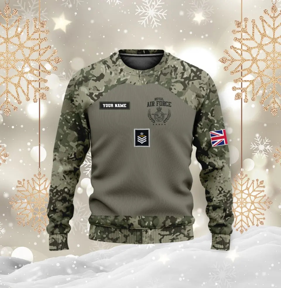 Personalized UK Soldier/ Veteran Camo With Name And Rank Hoodie 3D Printed - 0410230008