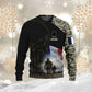 Personalized France Soldier/ Veteran Camo With Name And Rank Hoodie 3D Printed - 1910230001