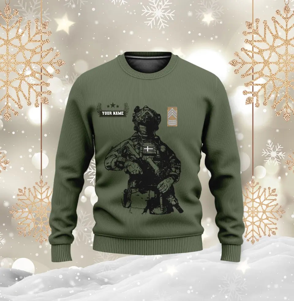 Personalized Denmark Soldier/ Veteran Camo With Name And Rank Hoodie - 2709230001