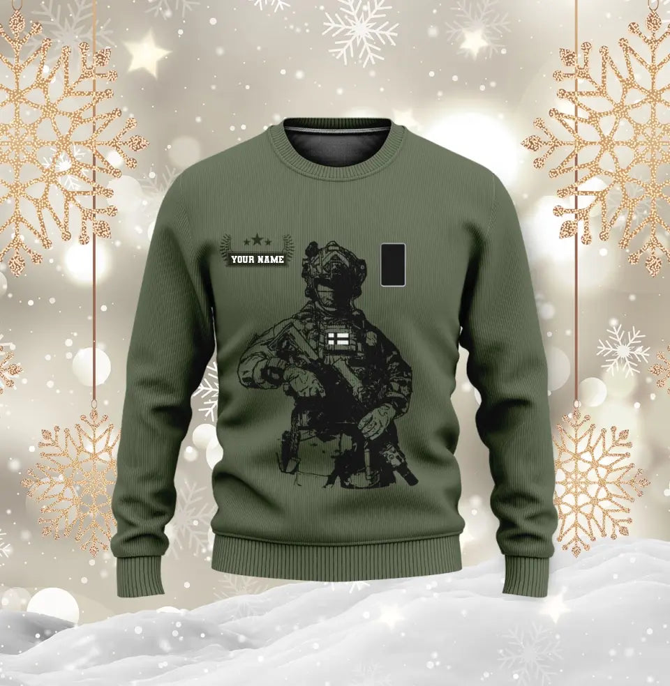 Personalized Finland Soldier/ Veteran Camo With Name And Rank Hoodie 3D Printed - 2709230001