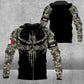 Personalized France Soldier/ Veteran Camo With Name And Rank Hoodie 3D Printed -  2010230001
