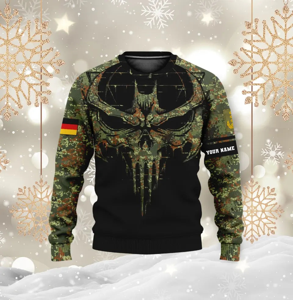 Personalized Germany Soldier/ Veteran Camo With Name And Rank Hoodie 3D Printed - 2010230001