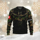 Sweat à capuche personnalisé avec nom et grade de soldat/vétéran suisse - 16977600