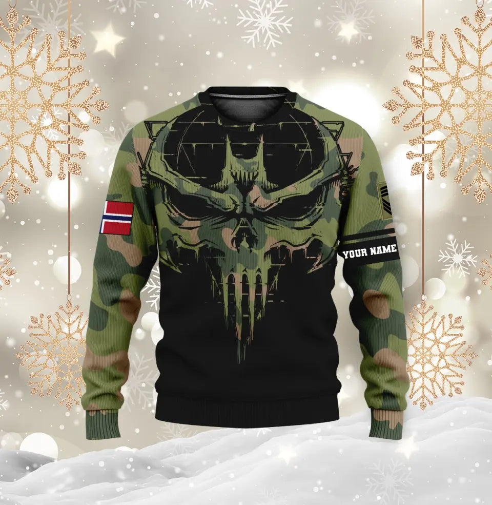 Personalized Norway Soldier/ Veteran Camo With Name And Rank Hoodie - 2010230001