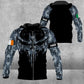 Personalisierter Kapuzenpullover mit irischem Soldaten-/Veteranen-Tarnmuster und Namen und Rang, 3D-Druck – 16977600