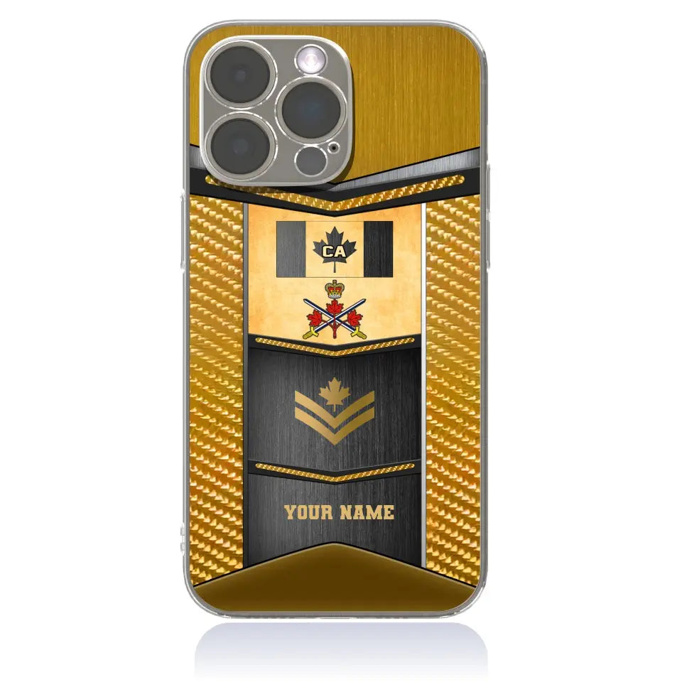 Personalized Canada Soldier/Veterans With Rank And Name Phone Case Printed - 2310230001