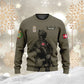 Sweat à capuche personnalisé avec camouflage soldat/vétéran du Danemark avec nom et grade - 16968096