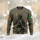 Personalisierter Kapuzenpullover mit Camouflage-Muster für italienische Soldaten/Veteranen mit Namen und Rang – 0910230001