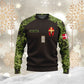 Personalized Denmark Soldier/ Veteran Camo With Name And Rank Hoodie - 1010230001