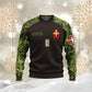 Personalized Denmark Soldier/ Veteran Camo With Name And Rank Hoodie - 16961184