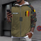 Personalized Belgium Soldier/ Veteran Camo With Name And Rank Hoodie 3D Printed - 1010230001