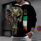 Personalized Ireland Soldier/ Veteran Camo With Name And Rank Hoodie - 0211230001