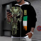 Personalized Ireland Soldier/ Veteran Camo With Name And Rank Hoodie - 0211230001