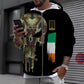 Personalized Ireland Soldier/ Veteran Camo With Name And Rank Hoodie - 0211230001