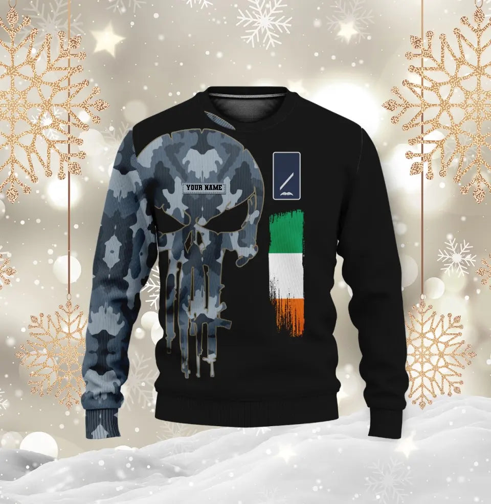 Personalized Ireland Soldier/ Veteran Camo With Name And Rank Hoodie - 0211230001