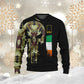 Personalized Ireland Soldier/ Veteran Camo With Name And Rank Hoodie - 0211230001